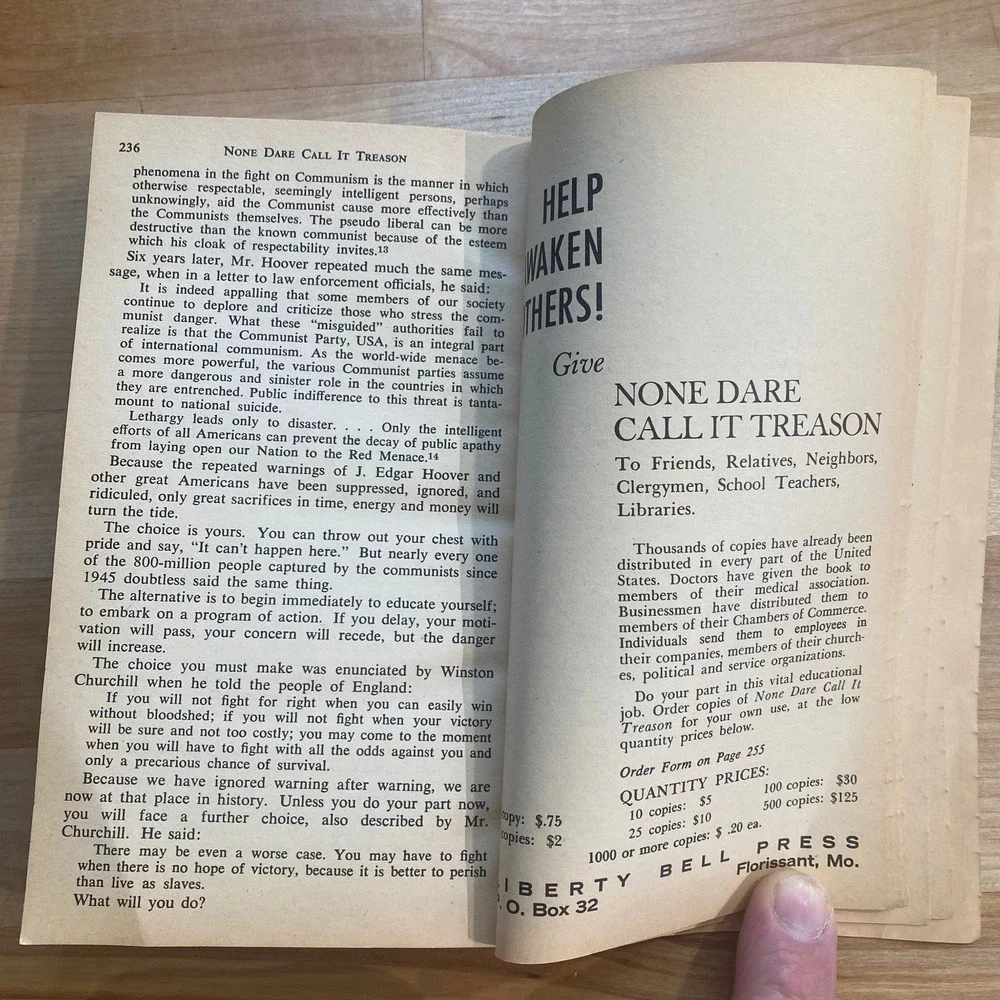 NONE DARE CALL IT TREASON John‎ A. Stormer 1964 Anti-Communist Cold War